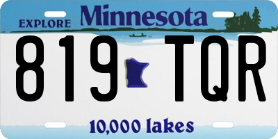MN license plate 819TQR
