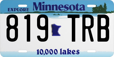 MN license plate 819TRB