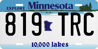 MN license plate 819TRC
