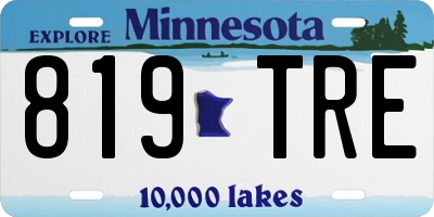 MN license plate 819TRE