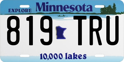 MN license plate 819TRU