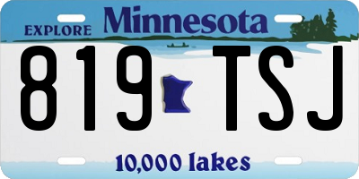 MN license plate 819TSJ