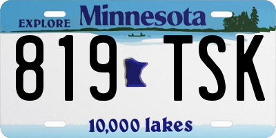 MN license plate 819TSK