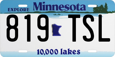 MN license plate 819TSL