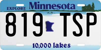 MN license plate 819TSP