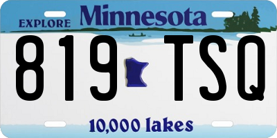 MN license plate 819TSQ