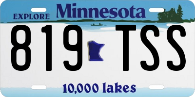 MN license plate 819TSS