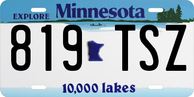 MN license plate 819TSZ
