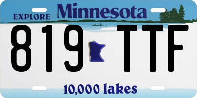 MN license plate 819TTF