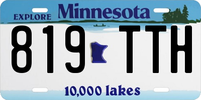 MN license plate 819TTH