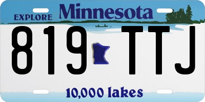 MN license plate 819TTJ