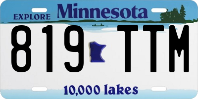 MN license plate 819TTM