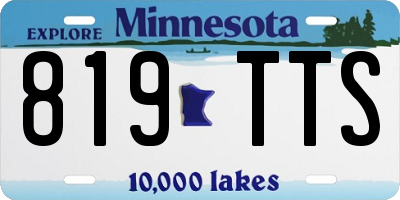 MN license plate 819TTS