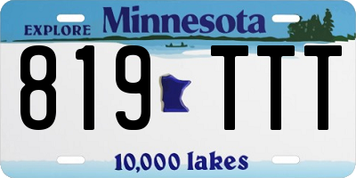 MN license plate 819TTT