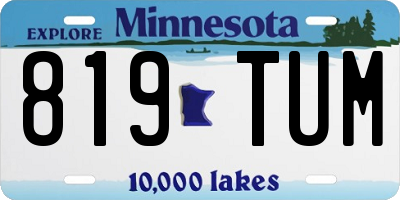 MN license plate 819TUM