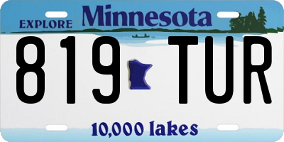 MN license plate 819TUR