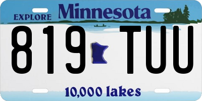 MN license plate 819TUU