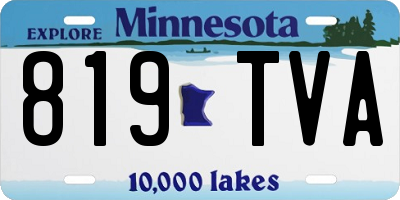 MN license plate 819TVA