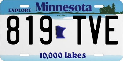 MN license plate 819TVE