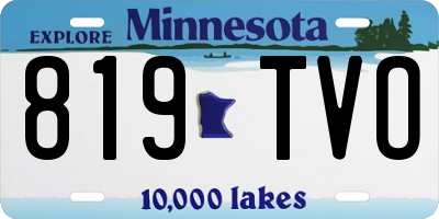 MN license plate 819TVO