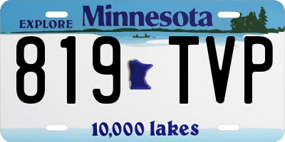 MN license plate 819TVP