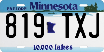 MN license plate 819TXJ