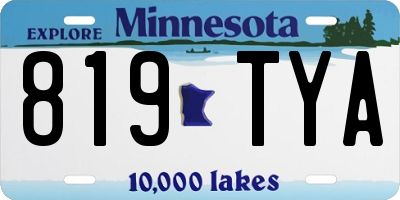 MN license plate 819TYA