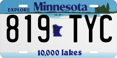 MN license plate 819TYC