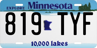 MN license plate 819TYF