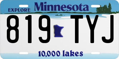 MN license plate 819TYJ
