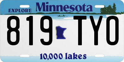 MN license plate 819TYO