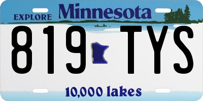 MN license plate 819TYS