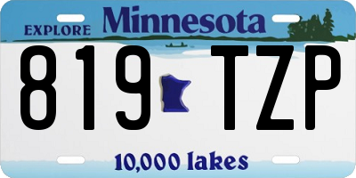 MN license plate 819TZP