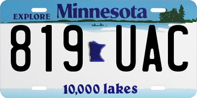 MN license plate 819UAC