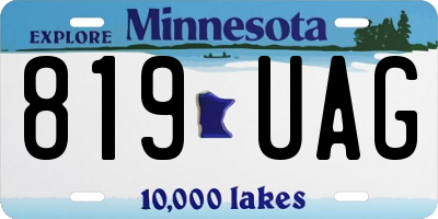 MN license plate 819UAG