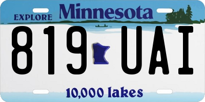 MN license plate 819UAI