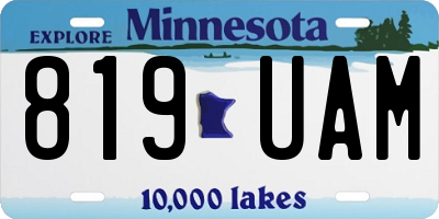 MN license plate 819UAM