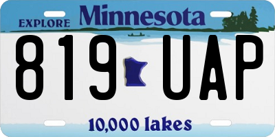 MN license plate 819UAP