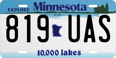 MN license plate 819UAS