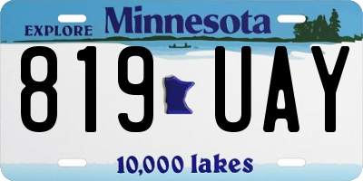 MN license plate 819UAY