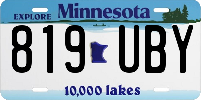 MN license plate 819UBY