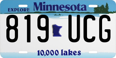 MN license plate 819UCG