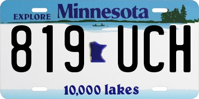 MN license plate 819UCH