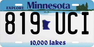 MN license plate 819UCI
