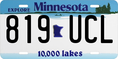 MN license plate 819UCL