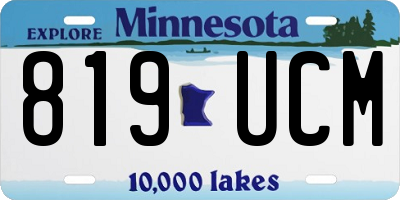 MN license plate 819UCM