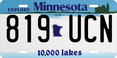 MN license plate 819UCN