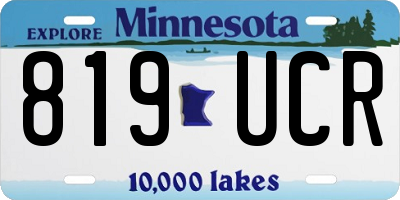 MN license plate 819UCR