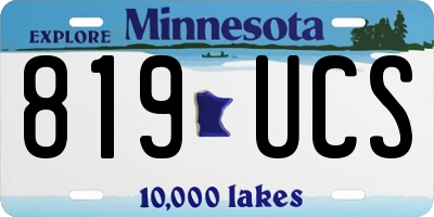 MN license plate 819UCS