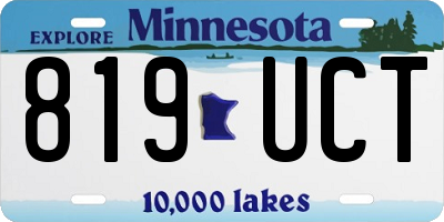 MN license plate 819UCT